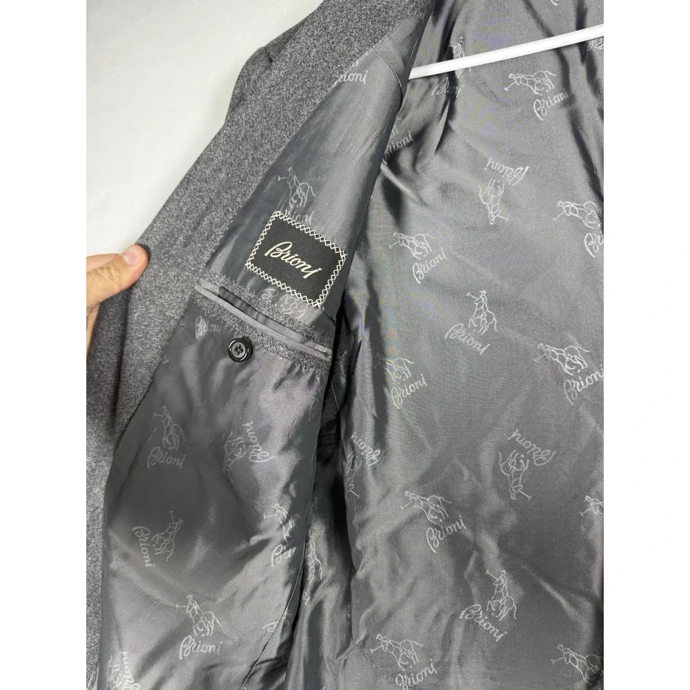 Brioni 3-Piece Suit Mens 44R Gray Cashmere Silk Bracciano Blazer Vest Trousers
